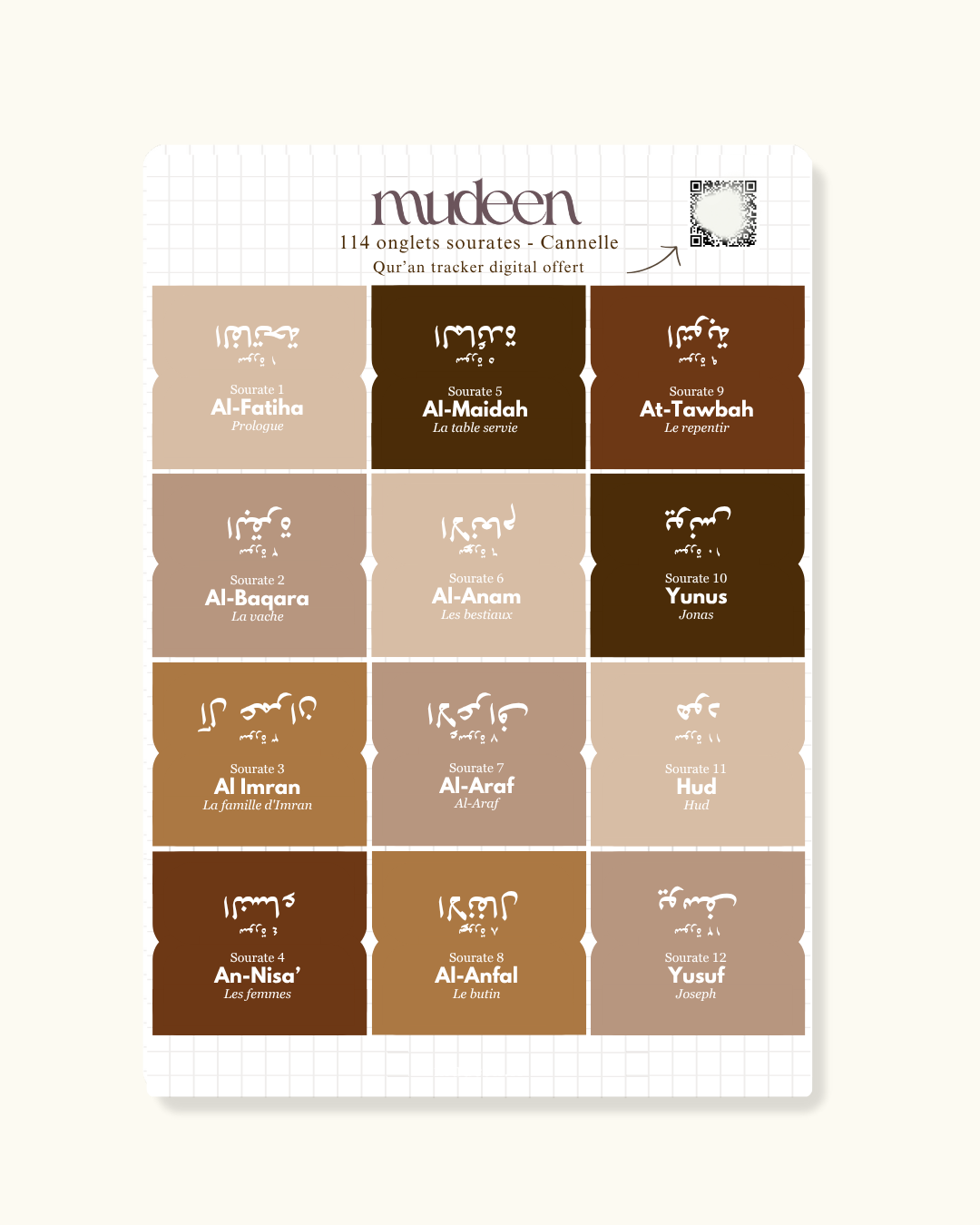 Cinnamon Qur'an tabs
