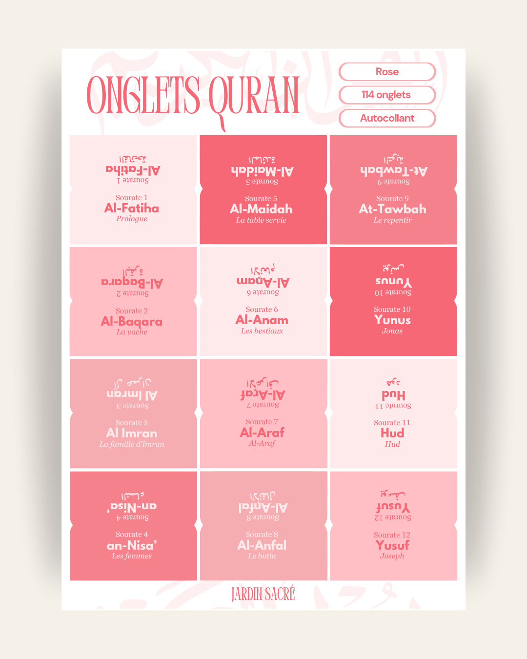 Pink Qur'an tabs