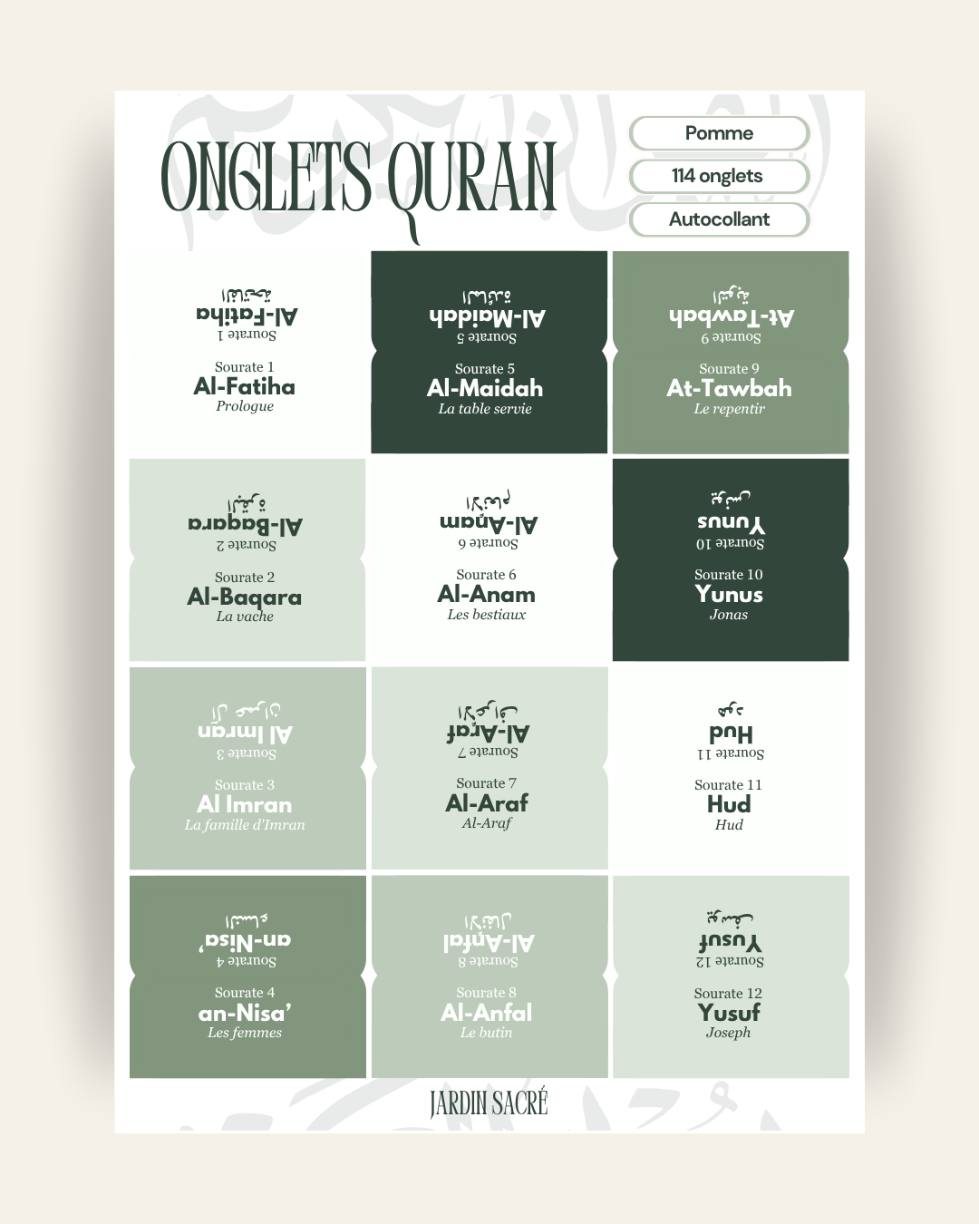 Apple Qur'an tabs