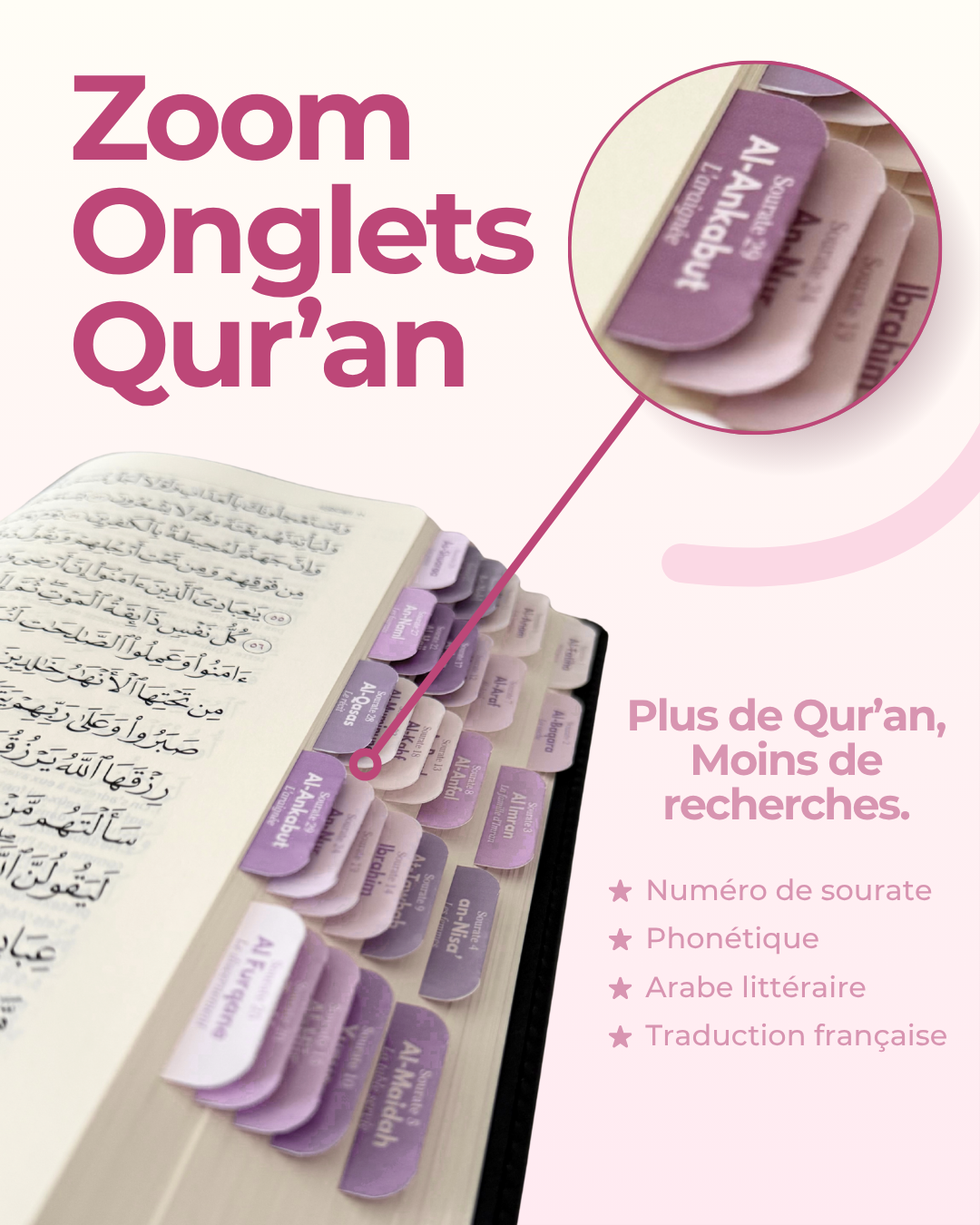114 onglets sourates girly (plusieurs coloris disponibles)