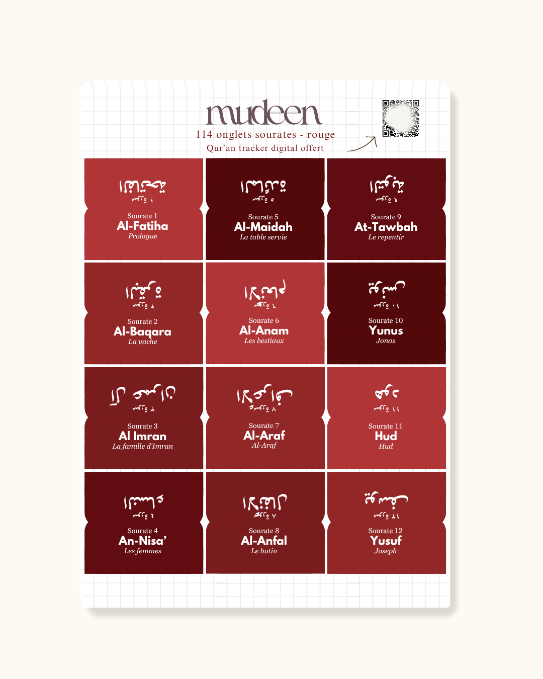 Red Qur'an tabs