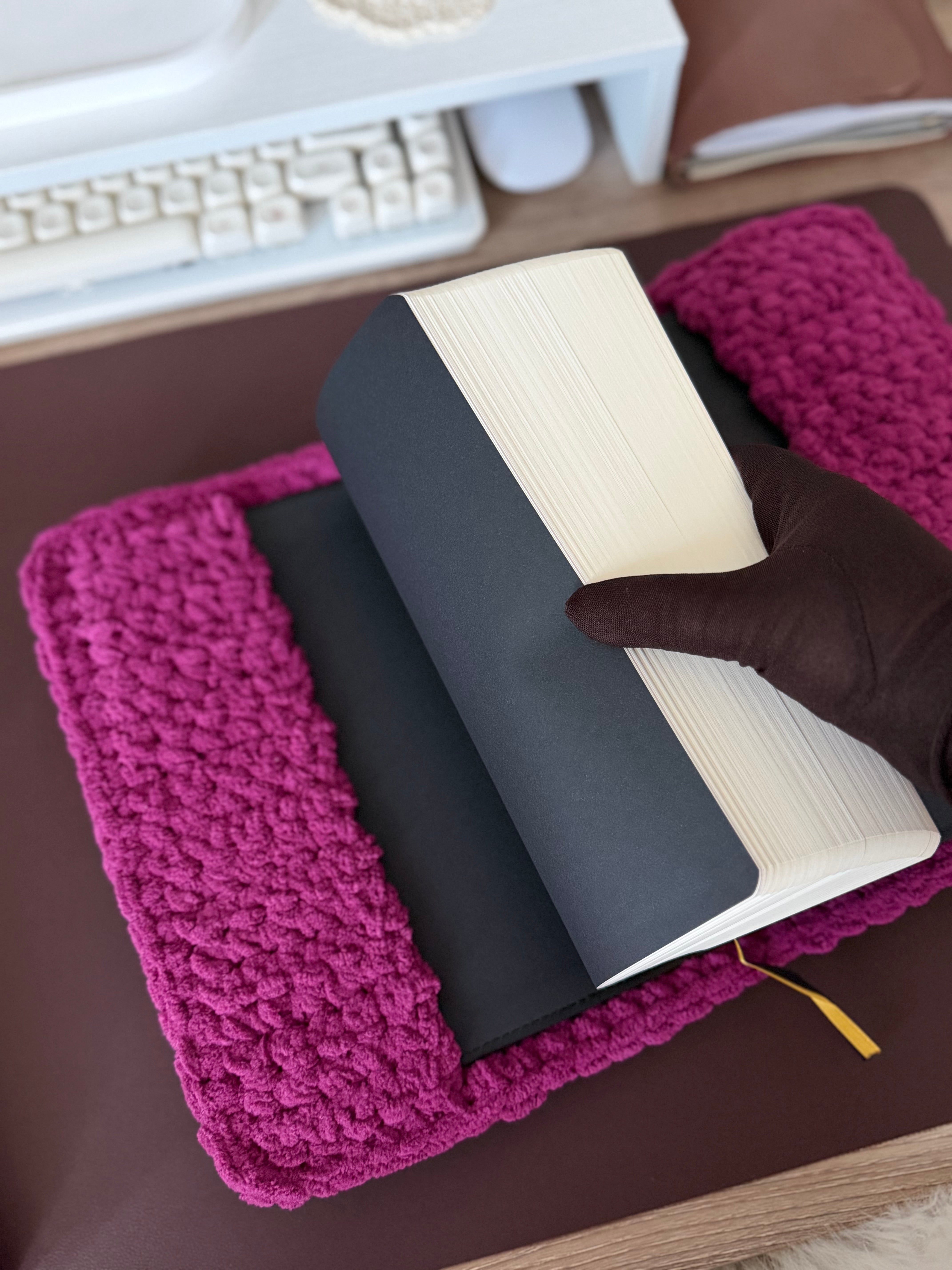 Couverture en crochet rose