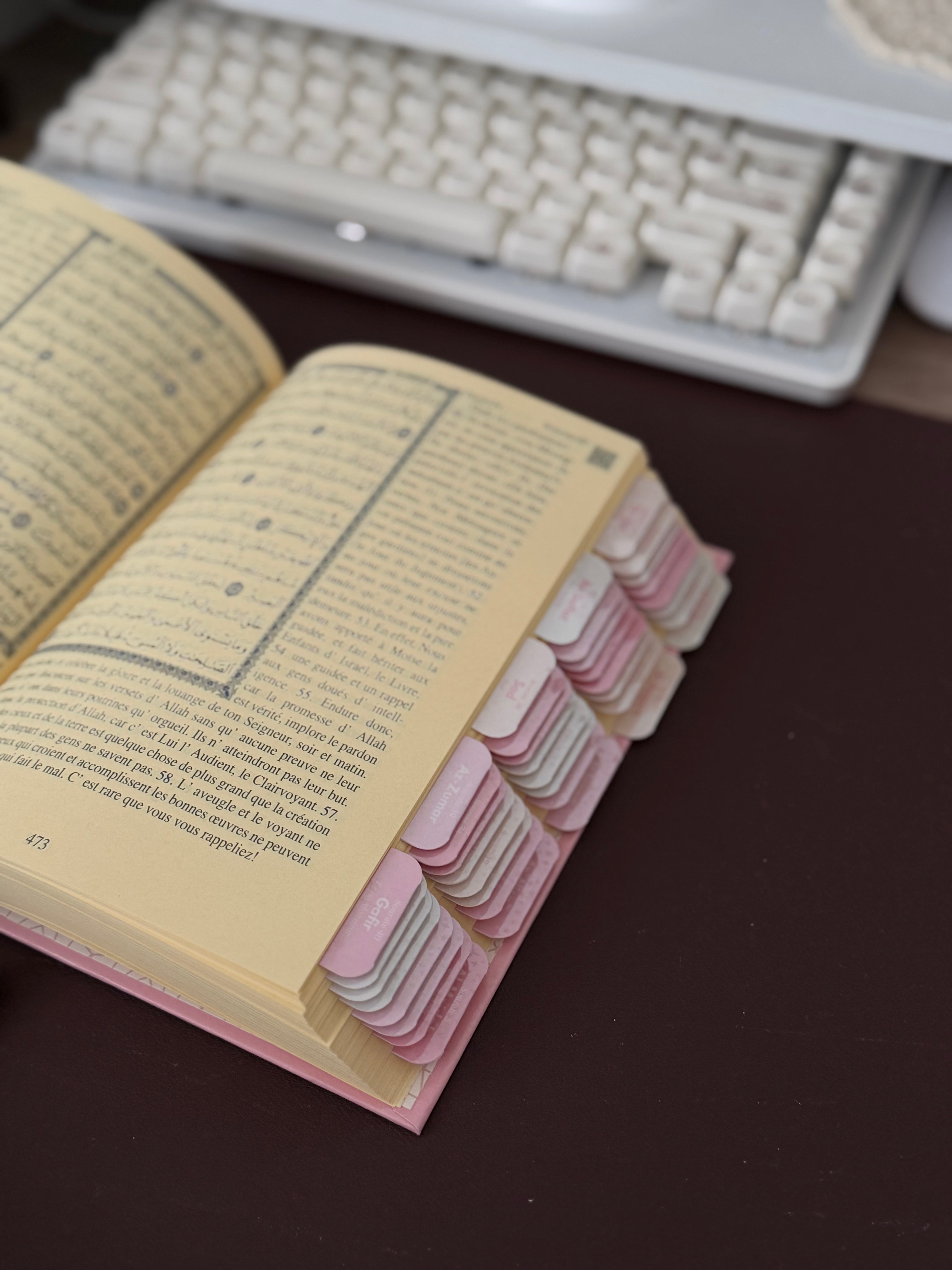 Quran avec onglets holographiques