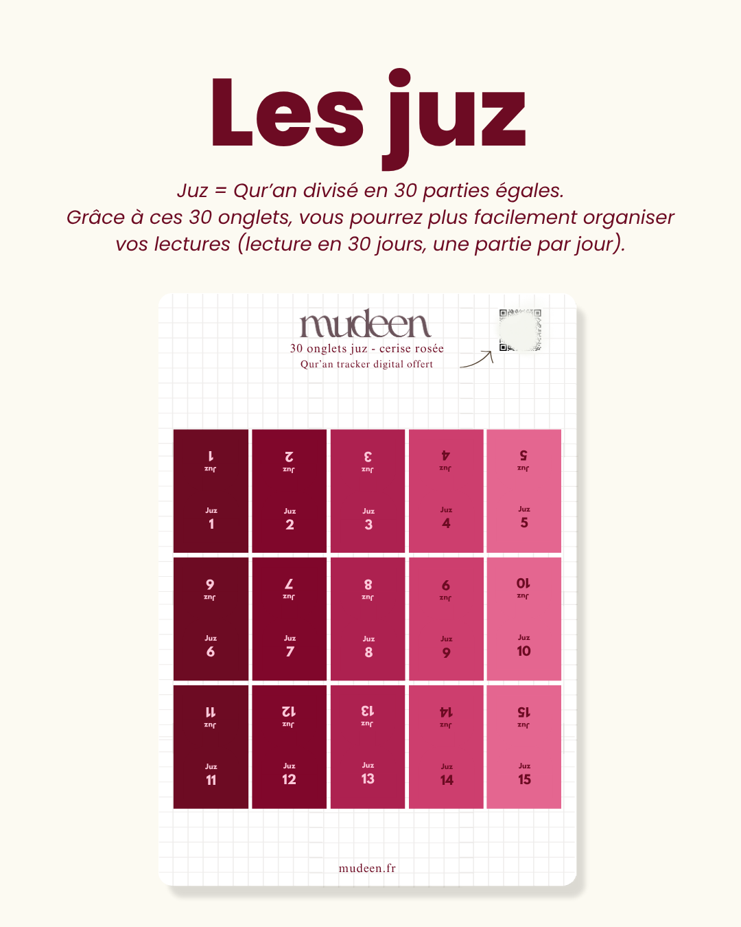 Pink cherry Qur'an tabs