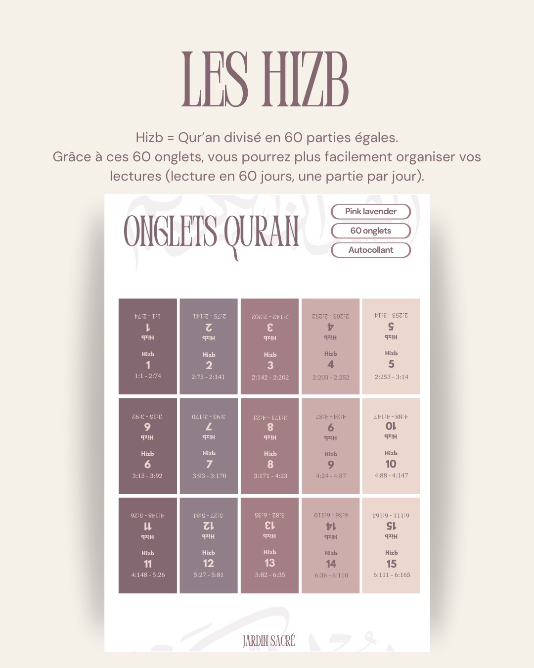 60 onglets hizb