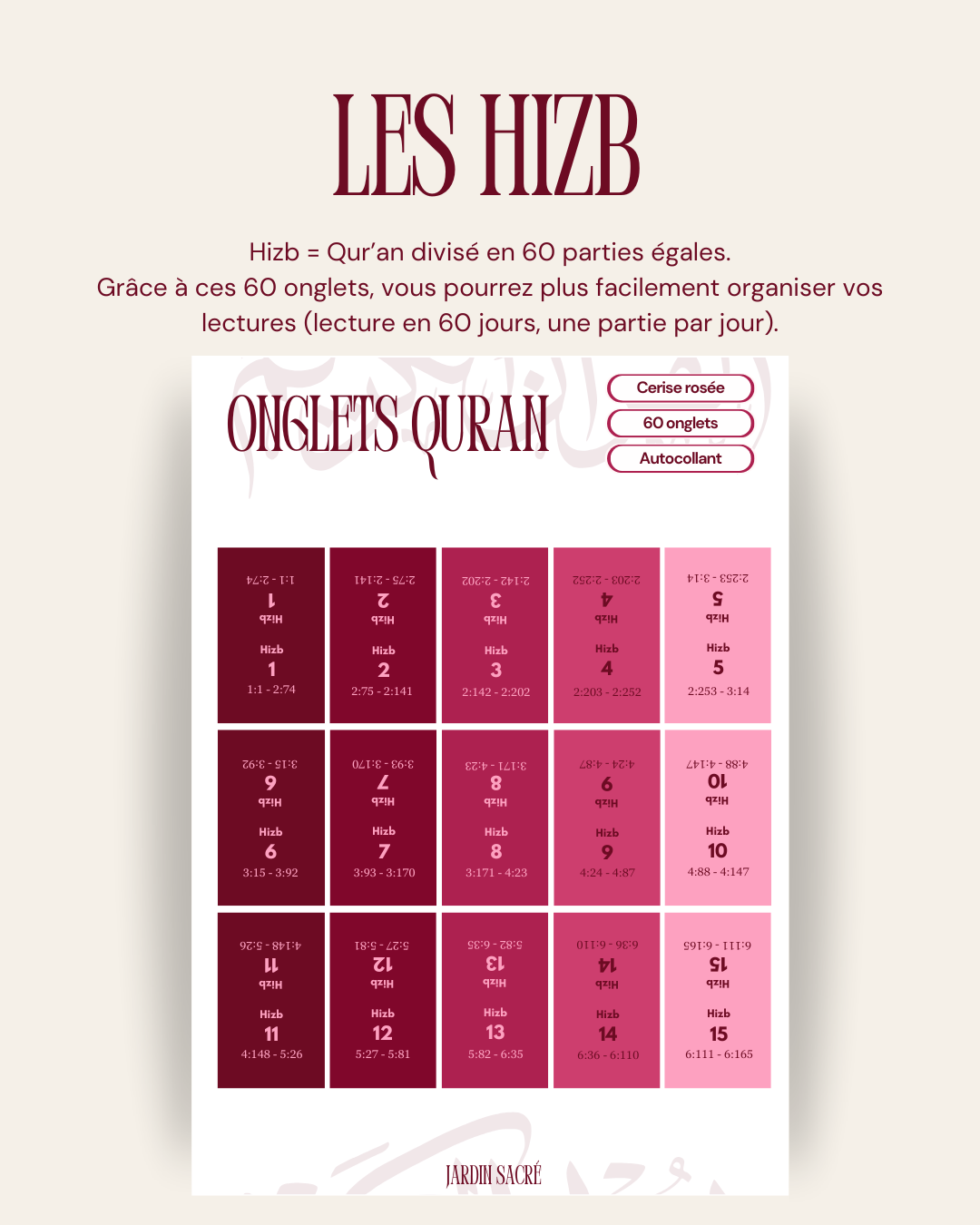 60 onglets hizb