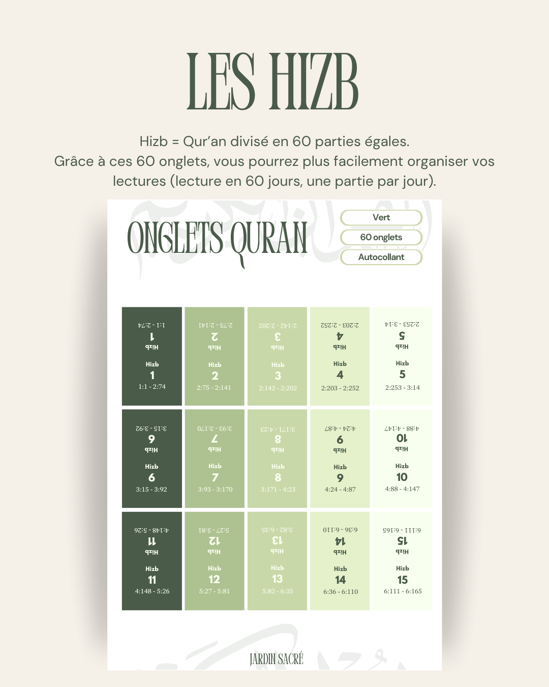 60 onglets hizb