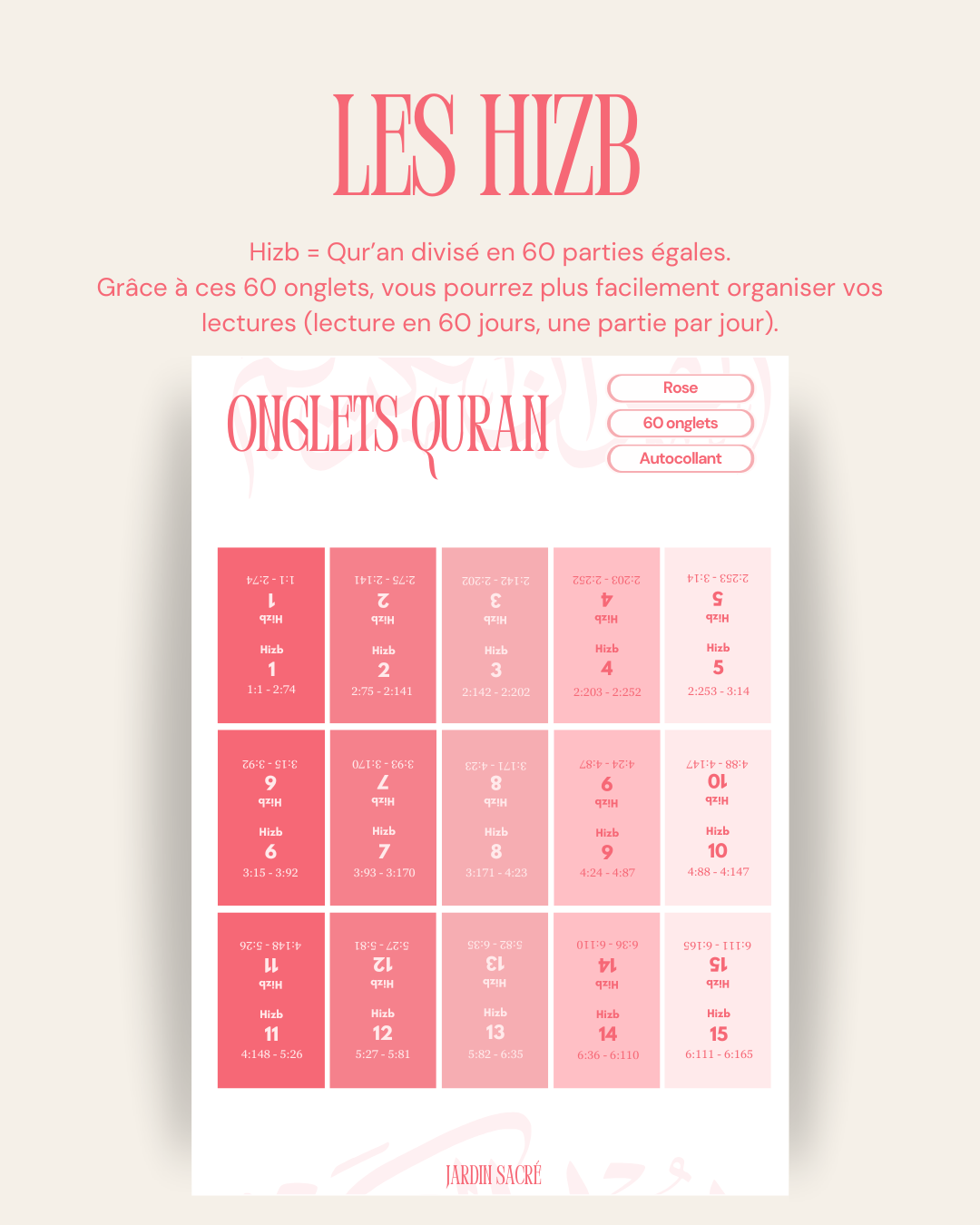 60 onglets hizb