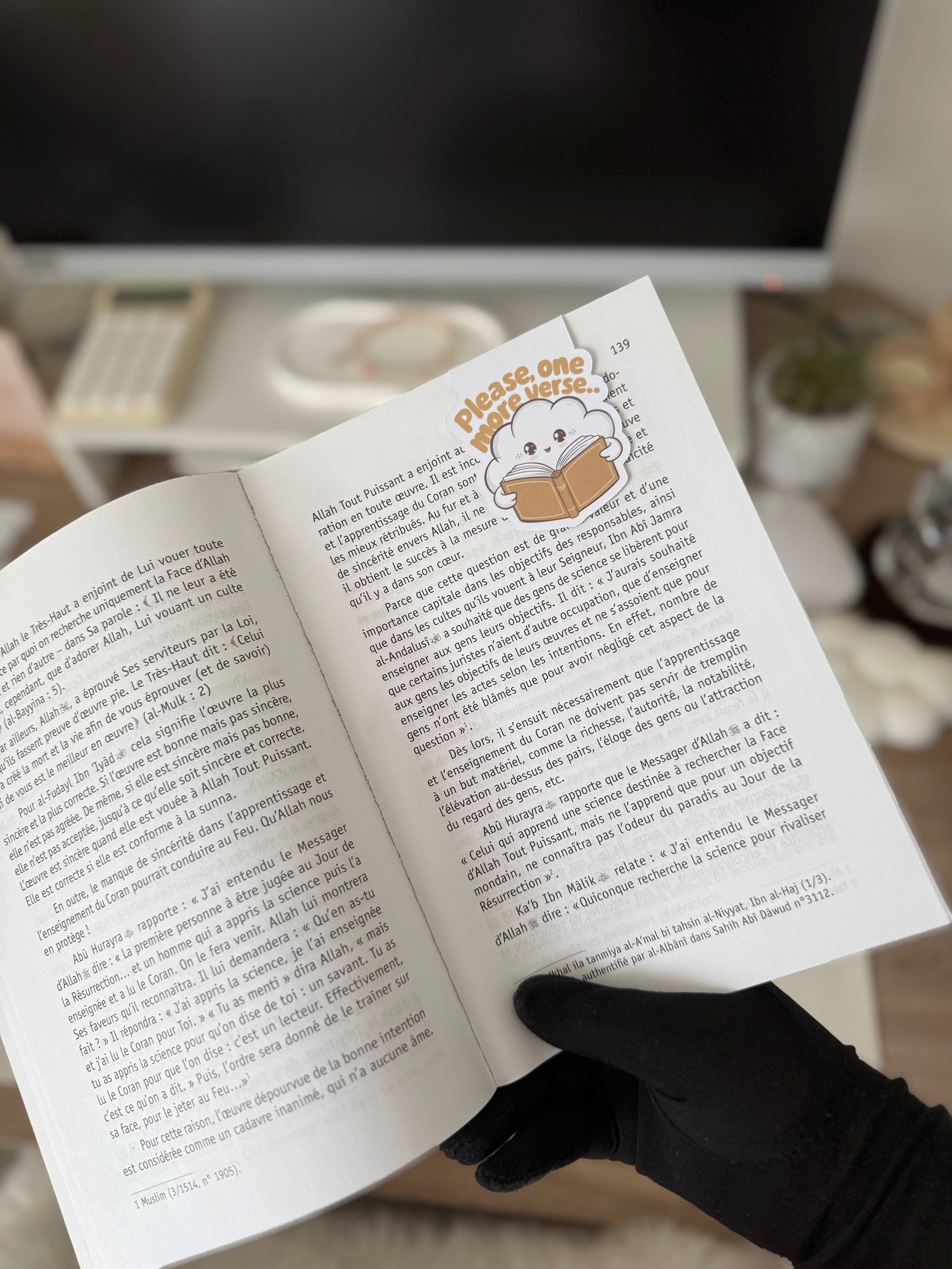 "Please one more verse" magnetic bookmark