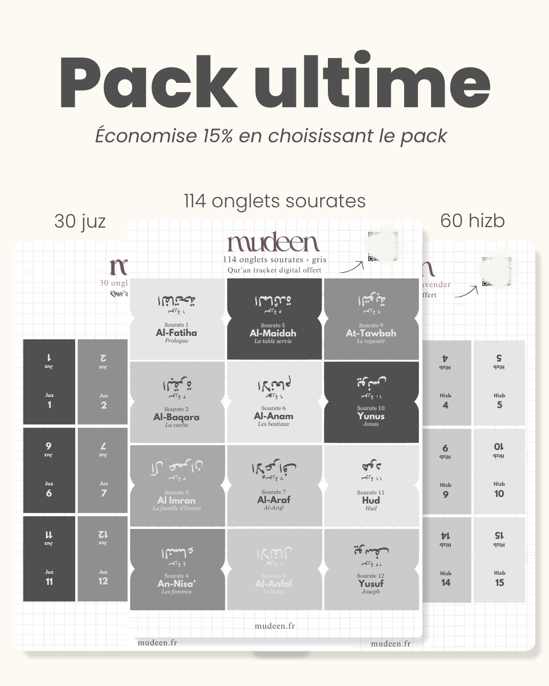 Grey Qur'an tabs