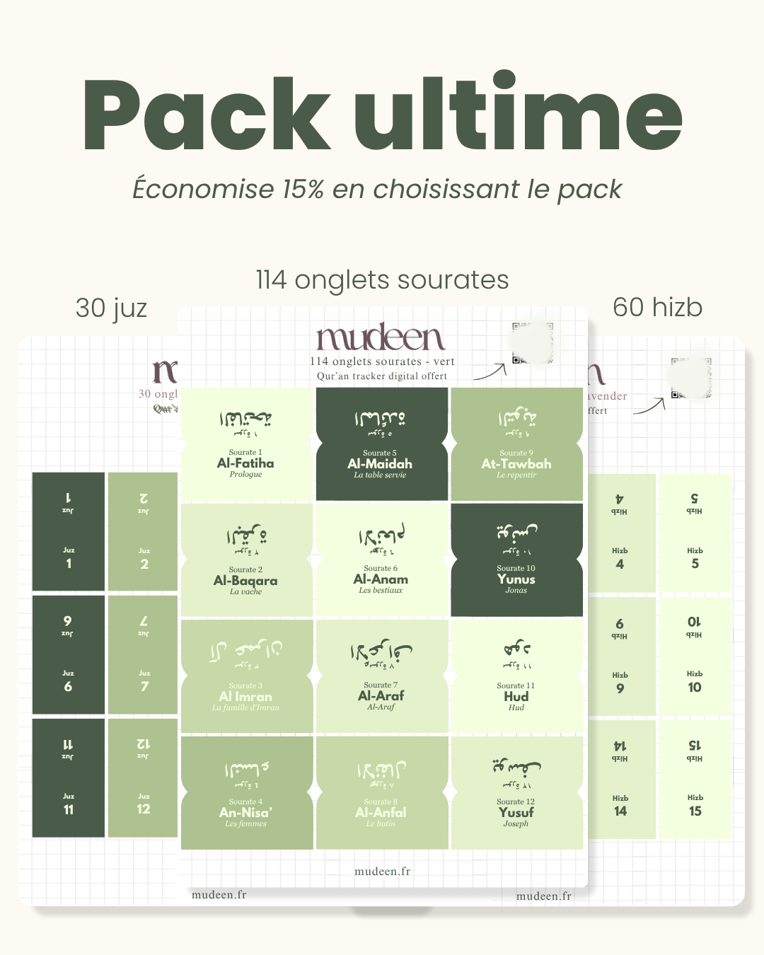 Green Qur'an tabs