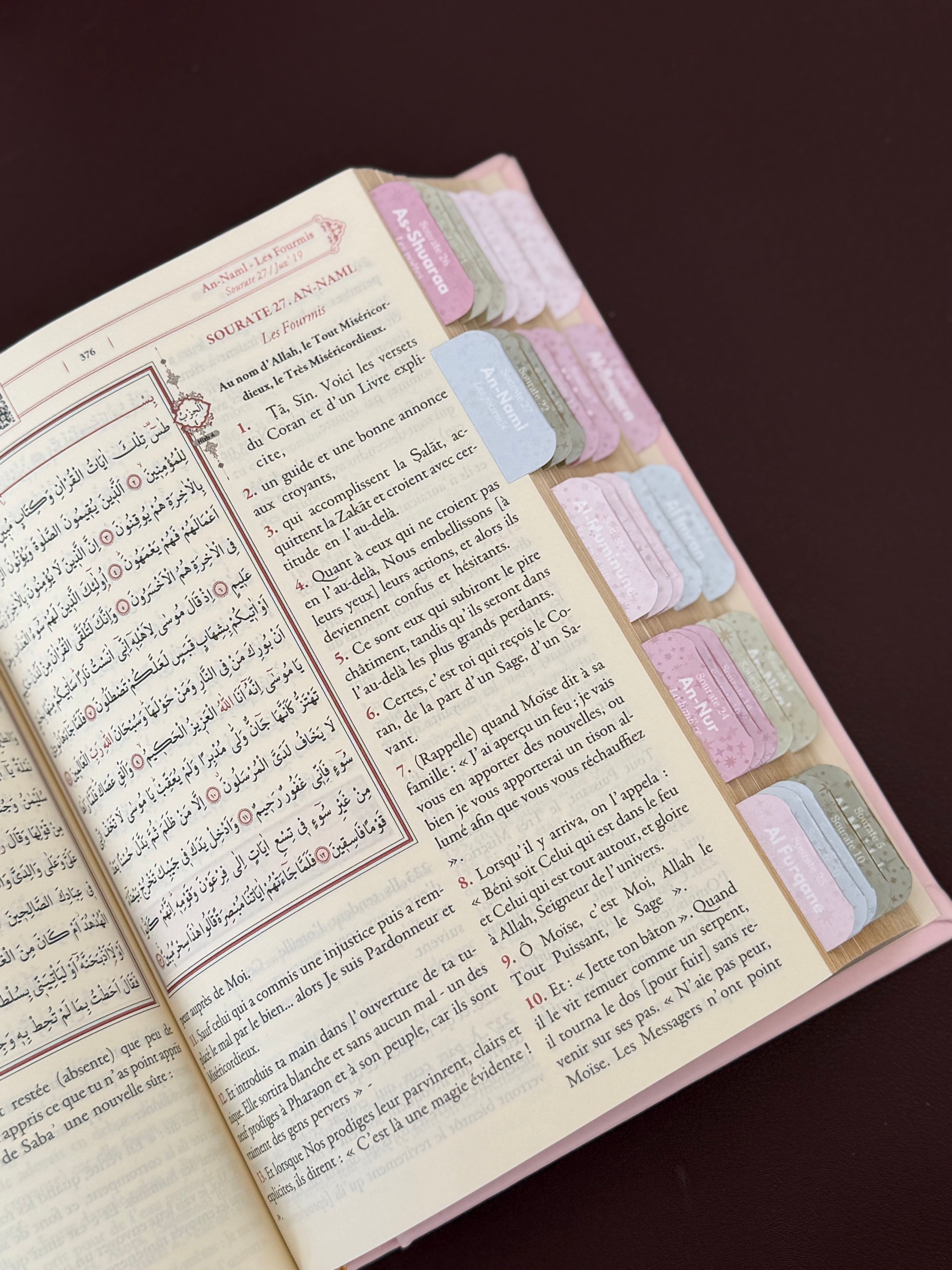 Quran avec onglets Spring