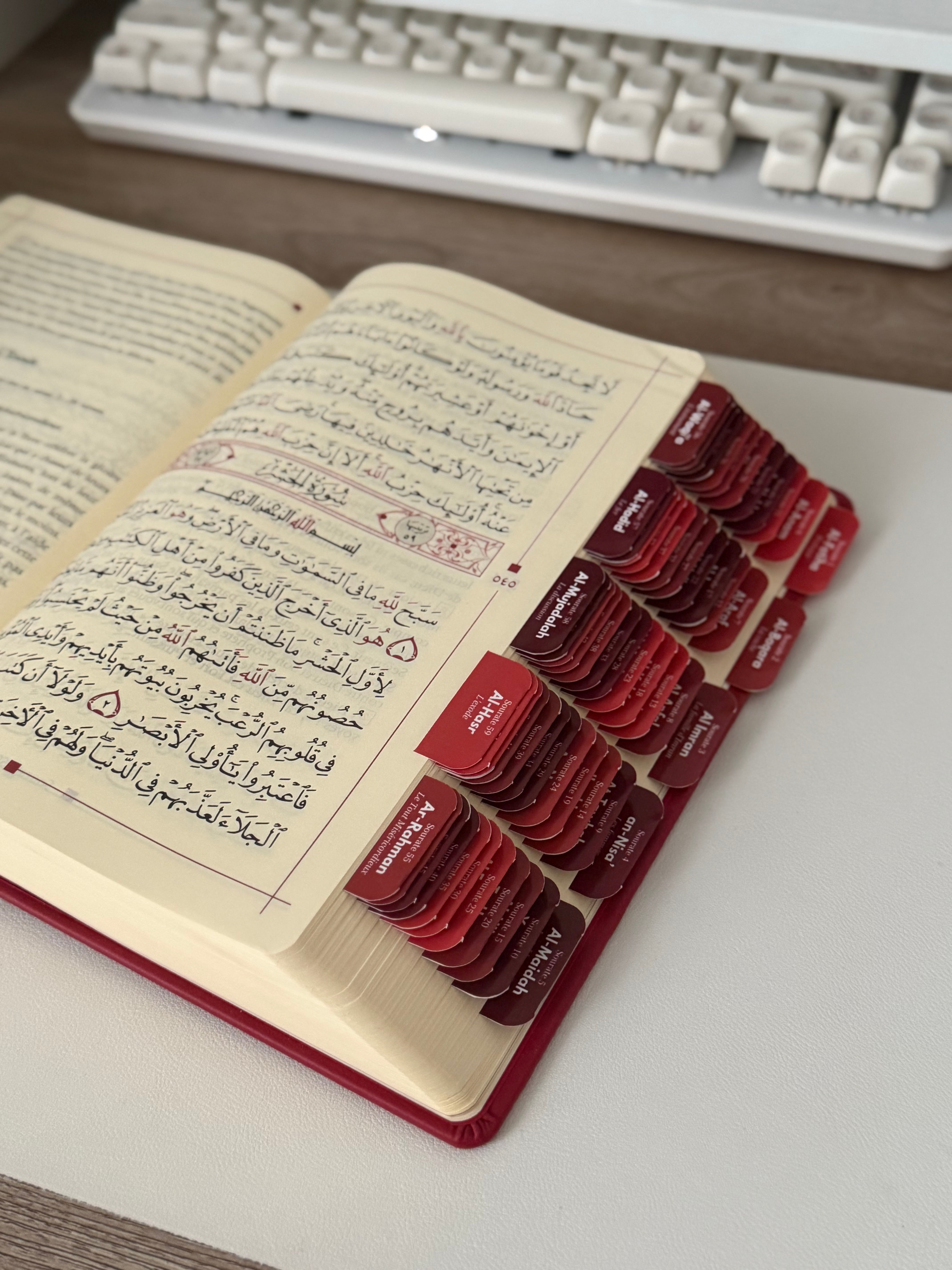 Onglets Qur'an rouge