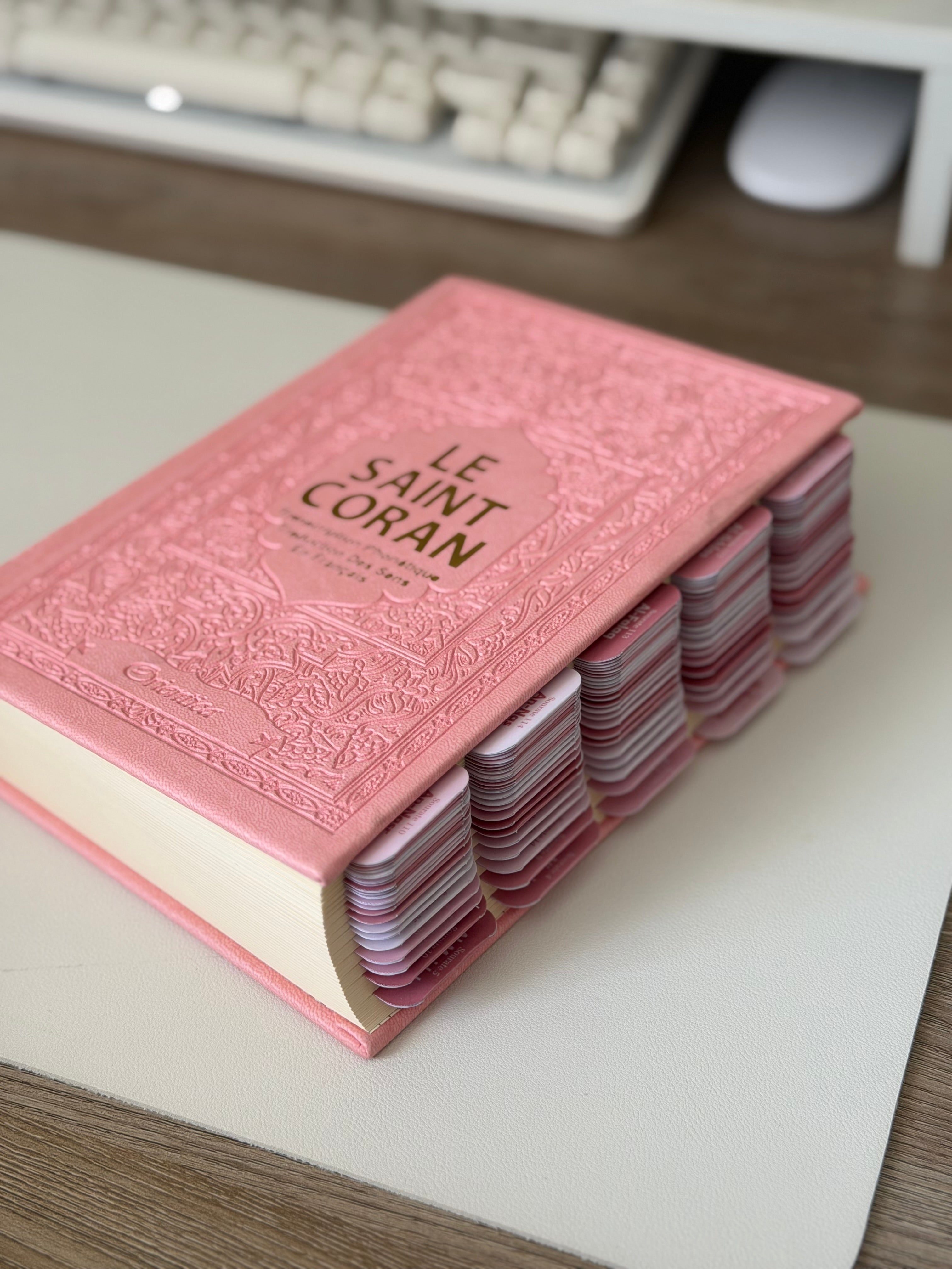 Coran avec onglets sweet pink