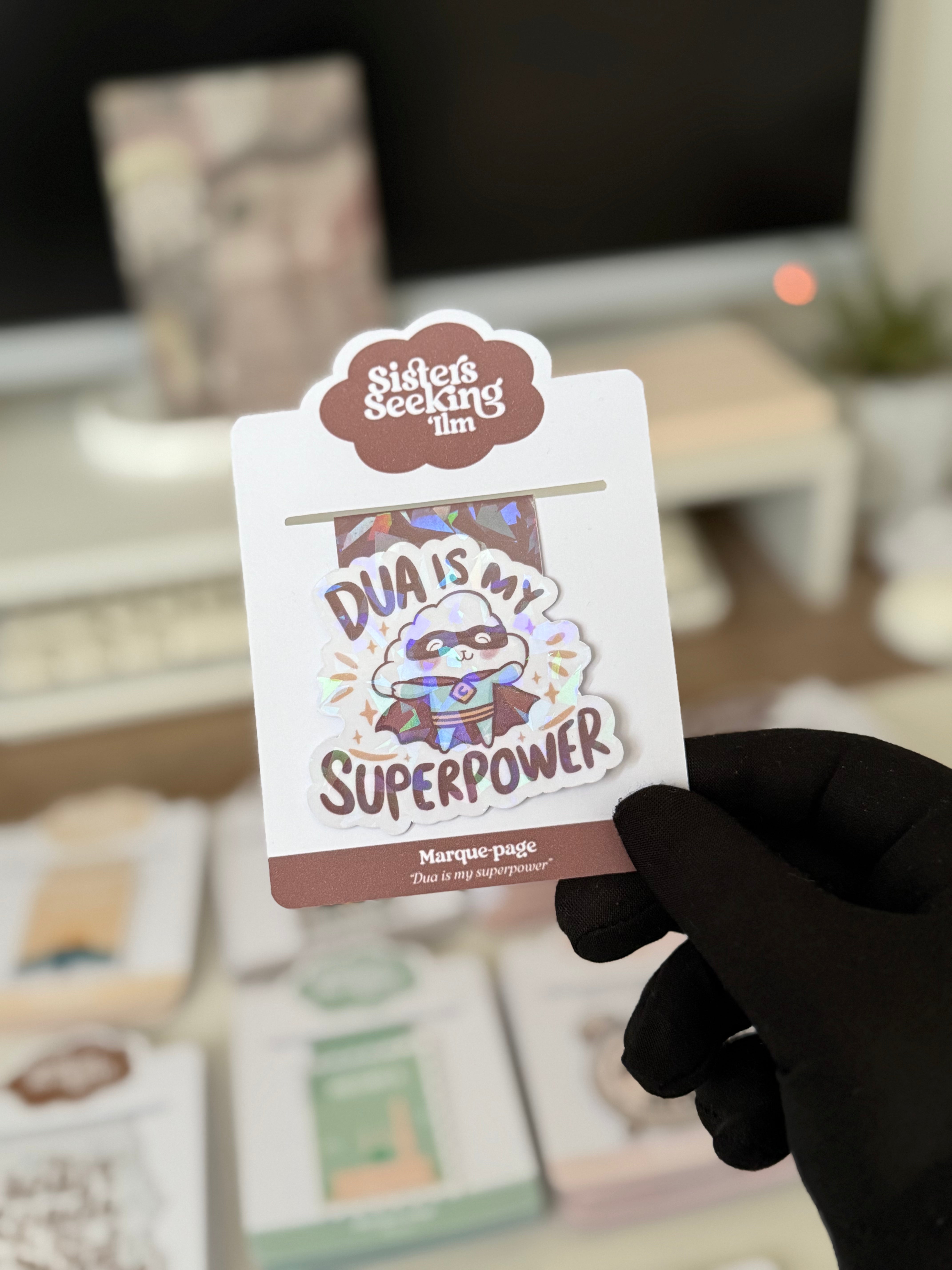 Magnetic bookmark "Dua is my superpower"
