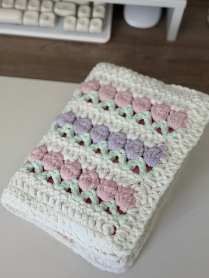 Couverture crochet tulipe