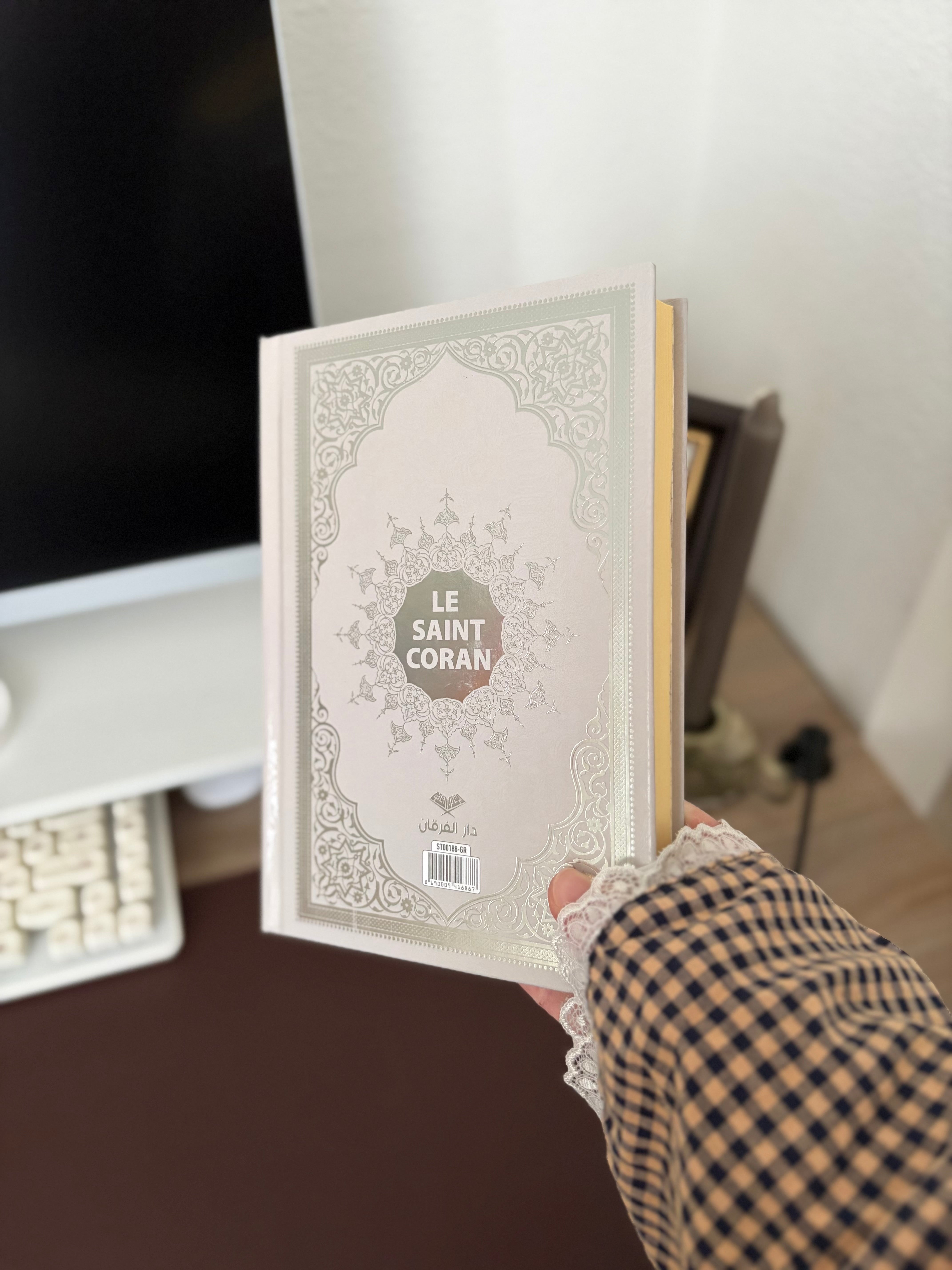 Le Saint Coran (Arabe-Français) - Traduction Par Muhammad Hamidullah - Format 14x20 Cm - Couleur argenté - Éditions Al Furkan