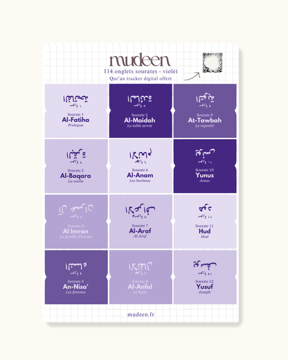 Purple Qur'an tabs
