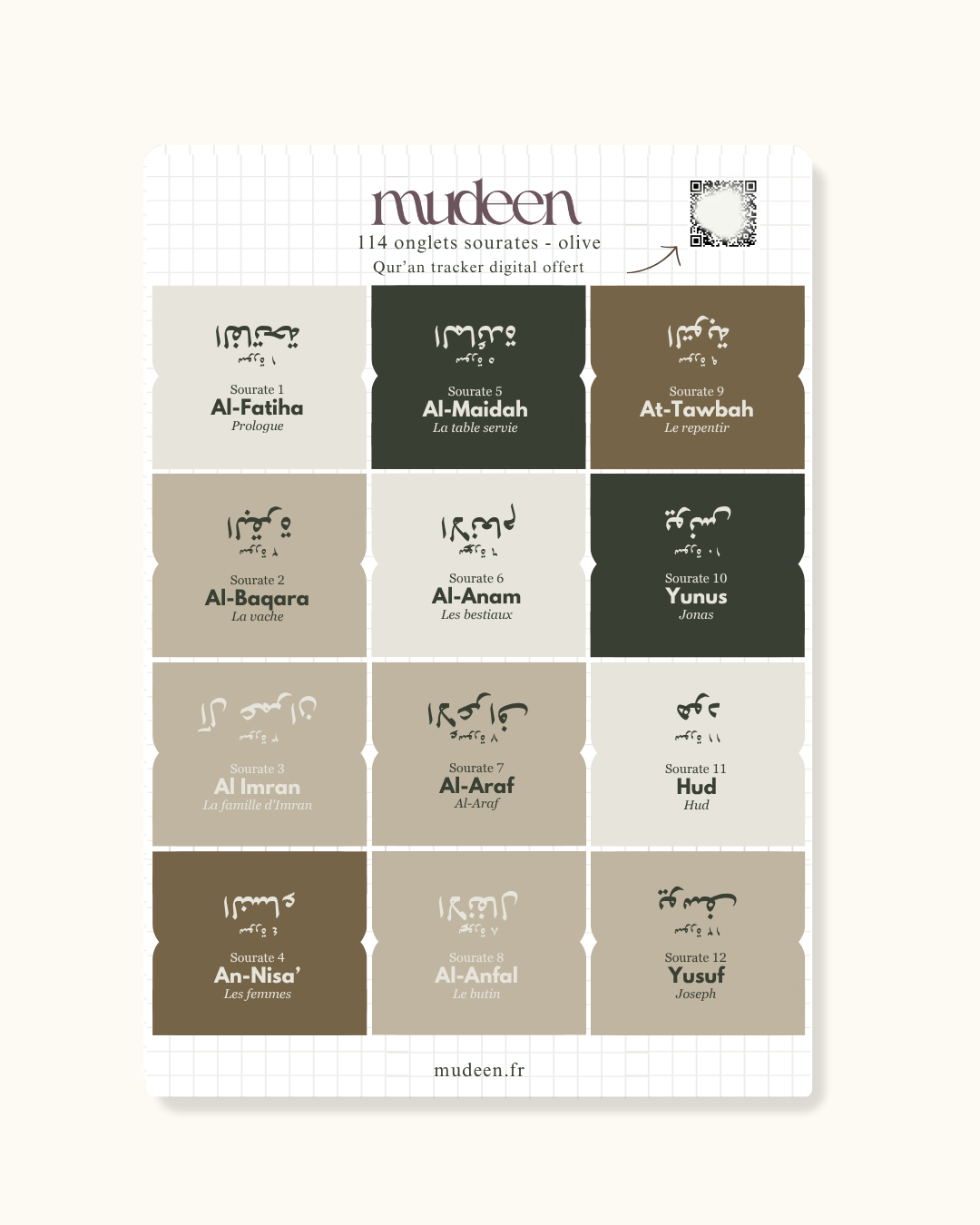 Olive Qur'an tabs