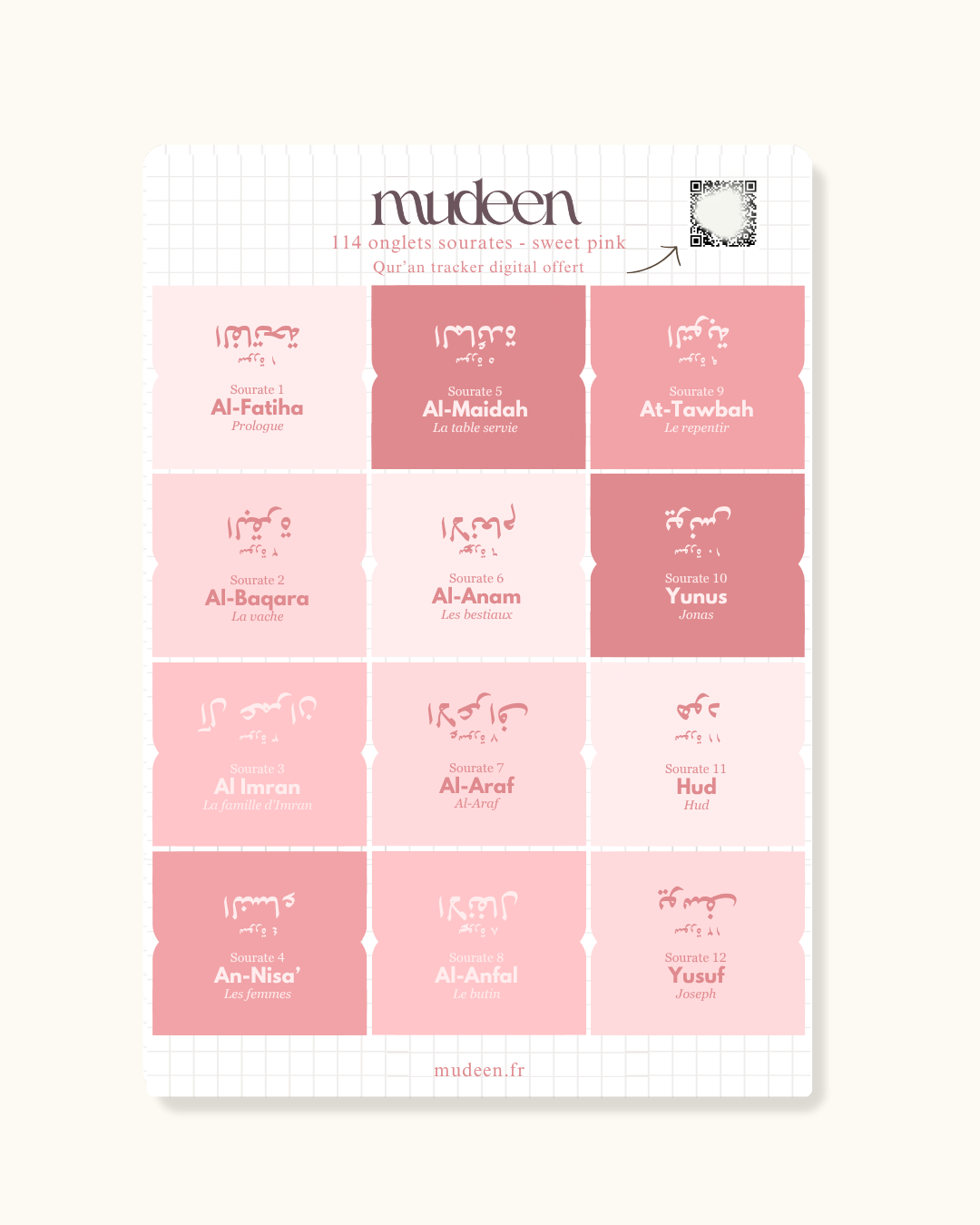 Sweet pink Qur'an tabs
