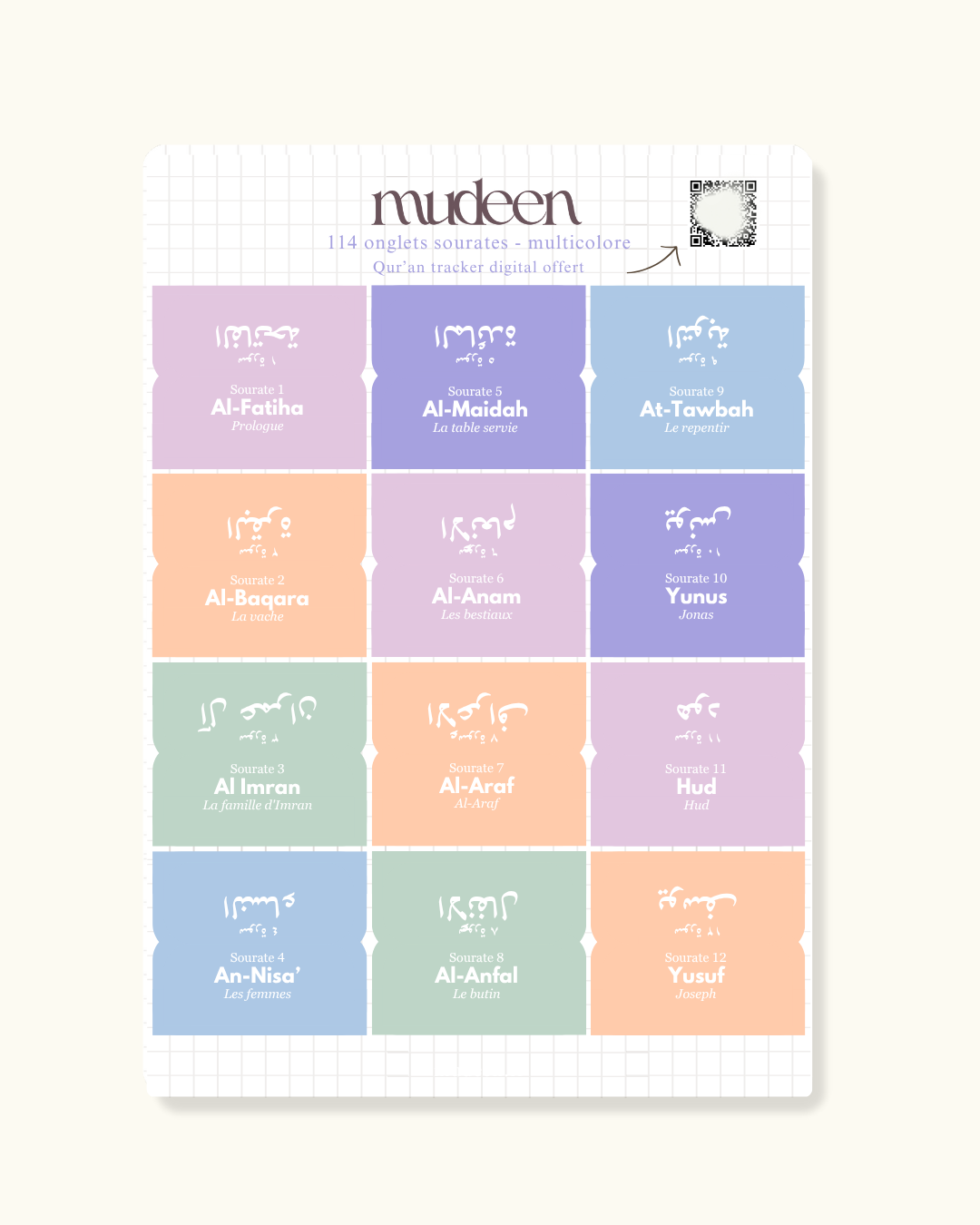 Multicolor Qur'an tabs