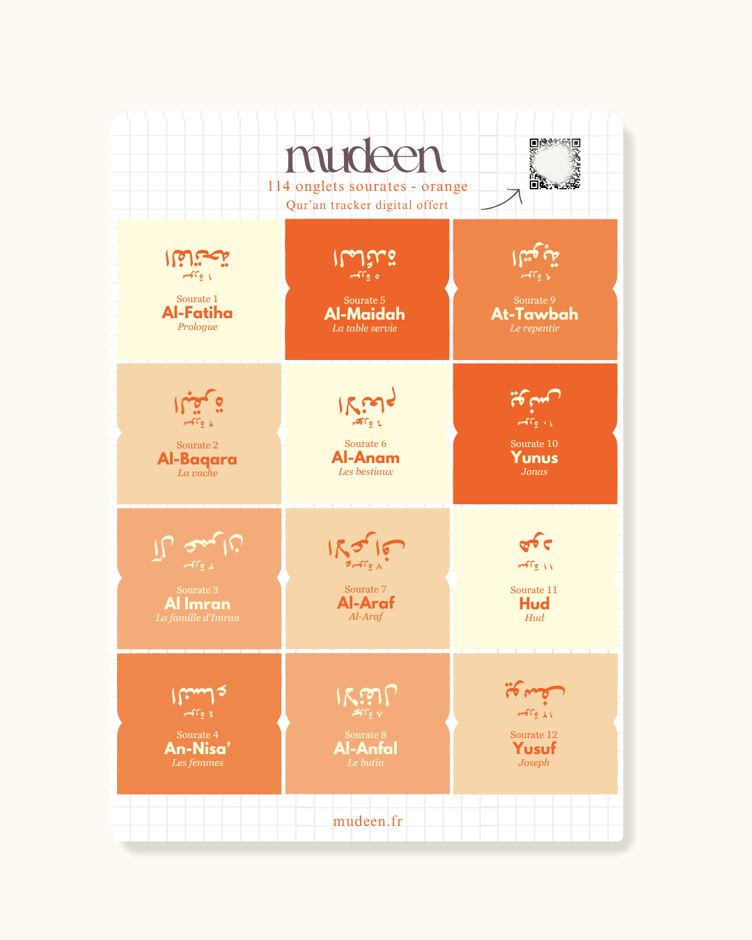 Orange Qur'an tabs