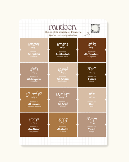 Cinnamon Qur'an tabs