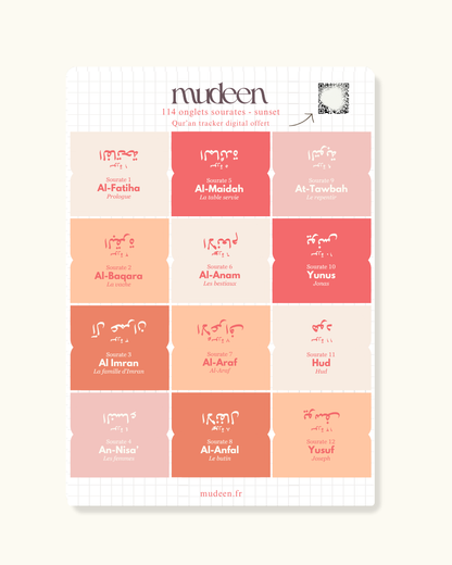 Sunset Qur'an tabs