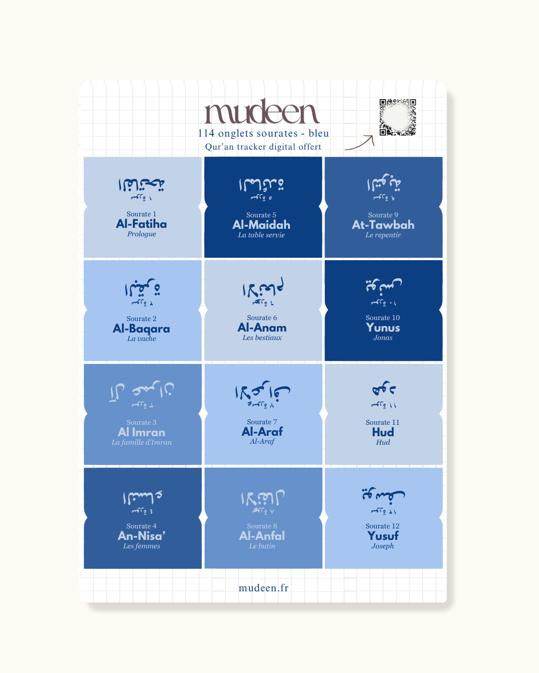 Blue Qur'an tabs