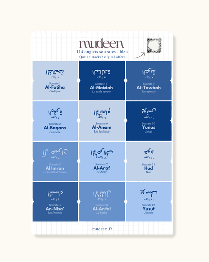 Blue Qur'an tabs