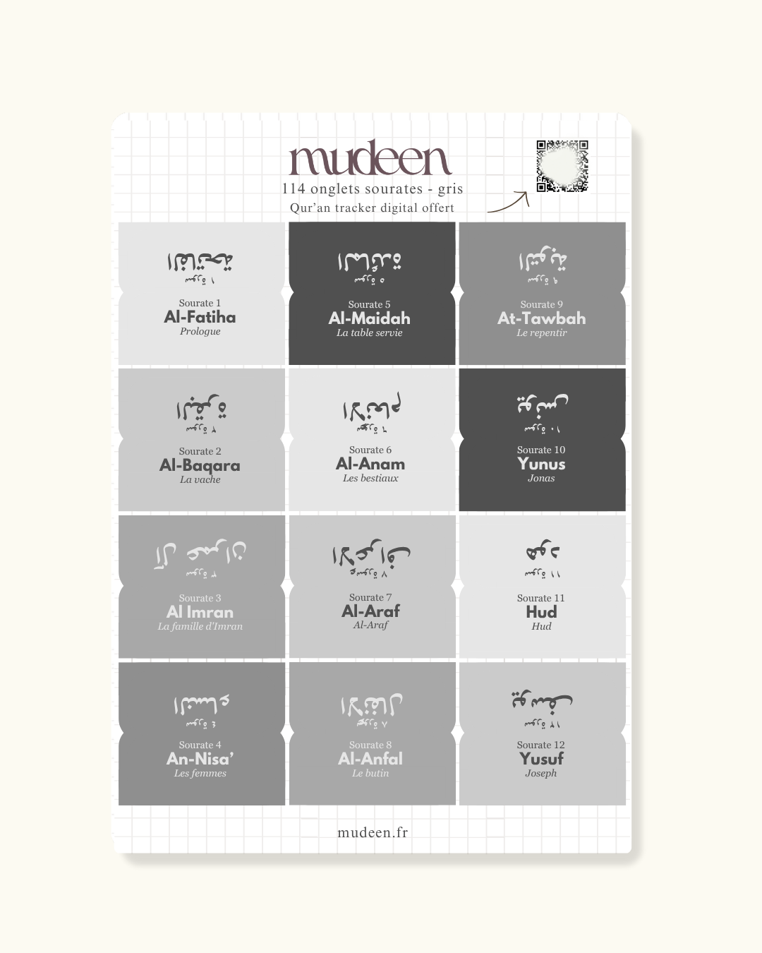 Grey Qur'an tabs