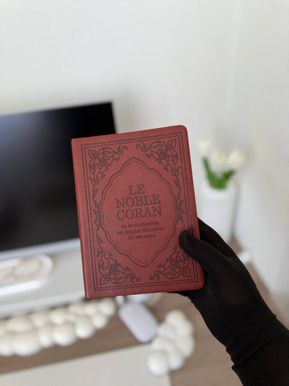The Noble Quran and the French translation of its meanings (Deluxe Edition - Leather Cover)