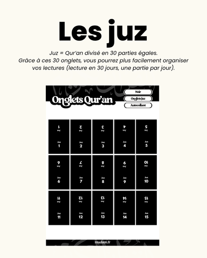 Onglets Qur'an noir