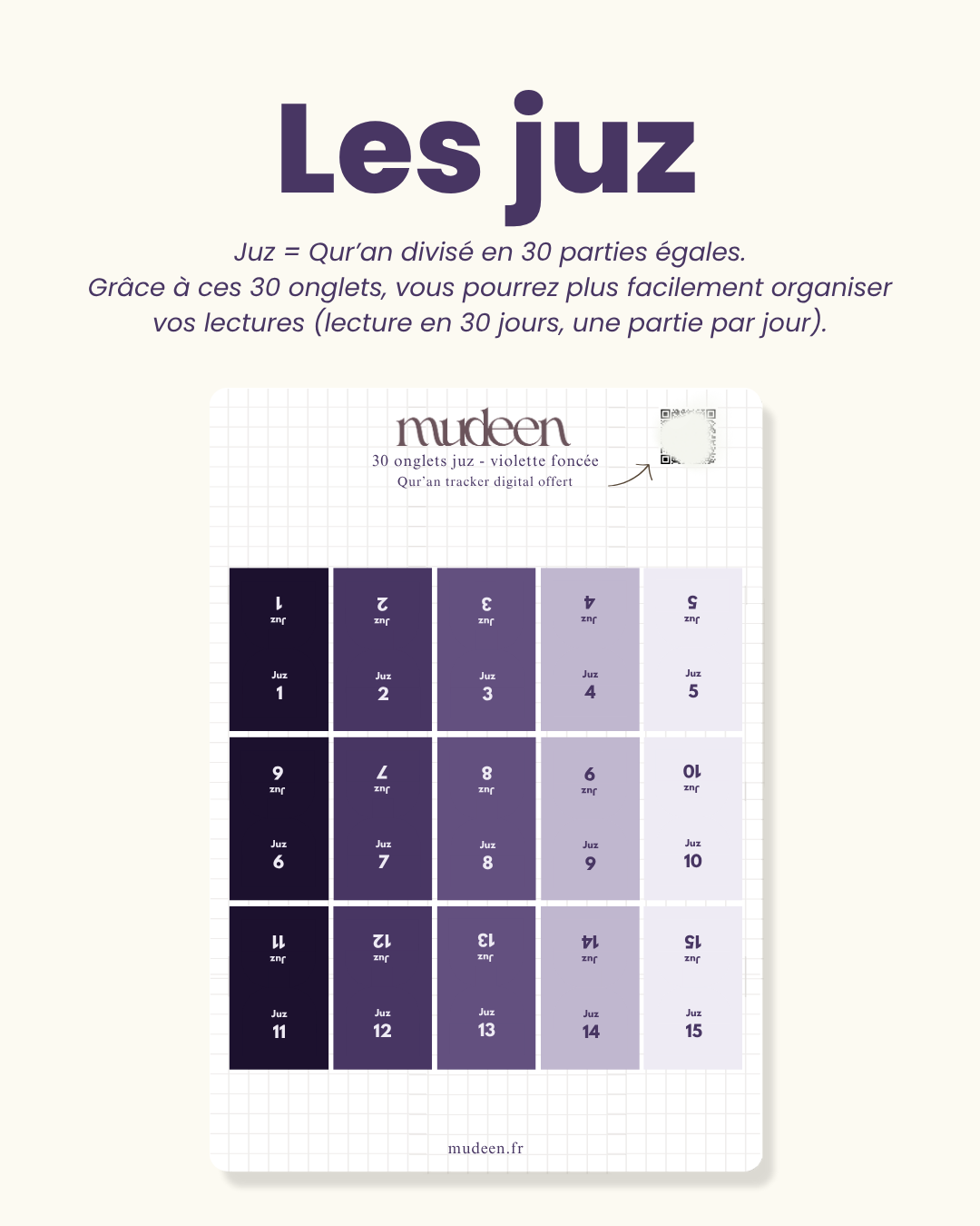 Dark purple Qur'an tabs