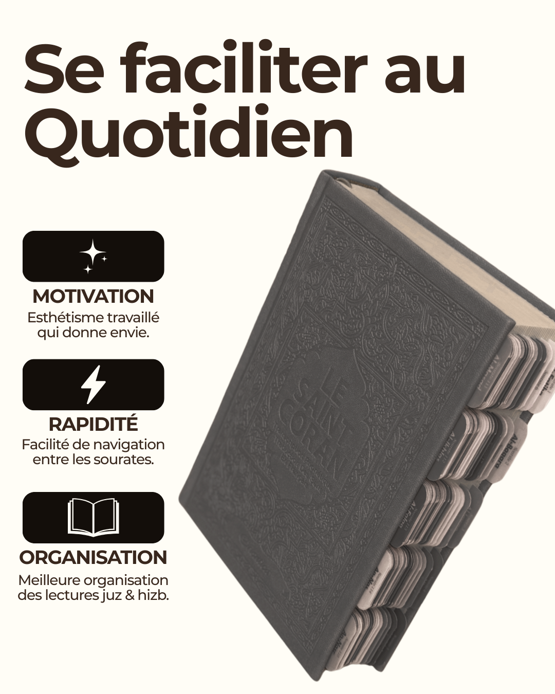 Onglets Qur'an framboise