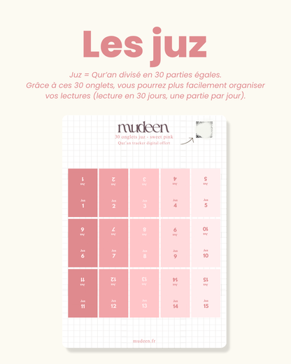 Sweet pink Qur'an tabs