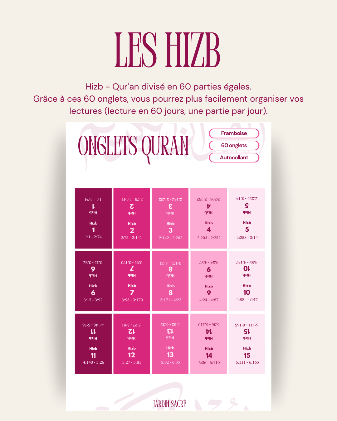 60 onglets hizb