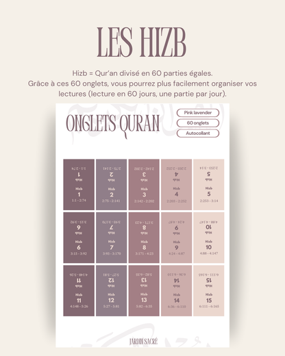 60 onglets hizb