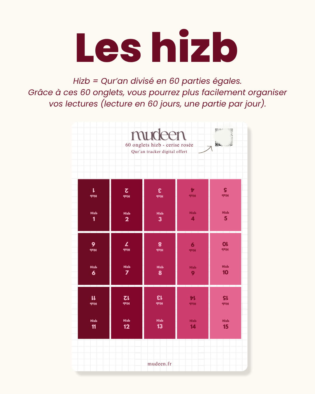 Pink cherry Qur'an tabs