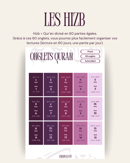 60 onglets hizb