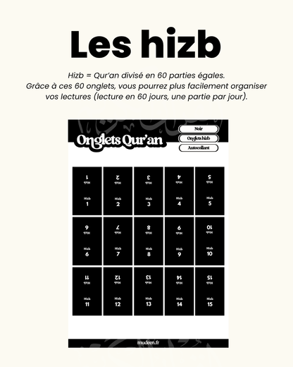 Onglets Qur'an noir