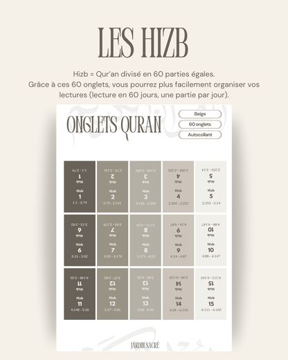 60 onglets hizb