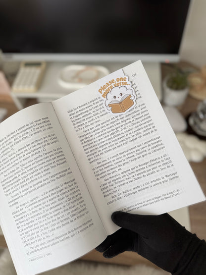 "Please one more verse" magnetic bookmark