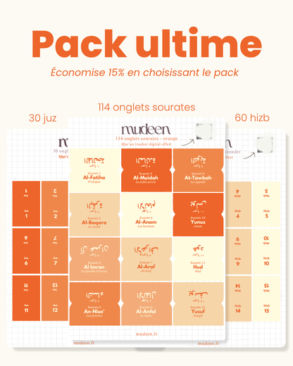 Orange Qur'an tabs