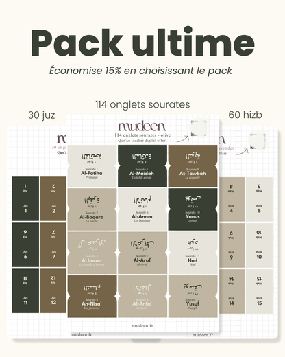 Olive Qur'an tabs