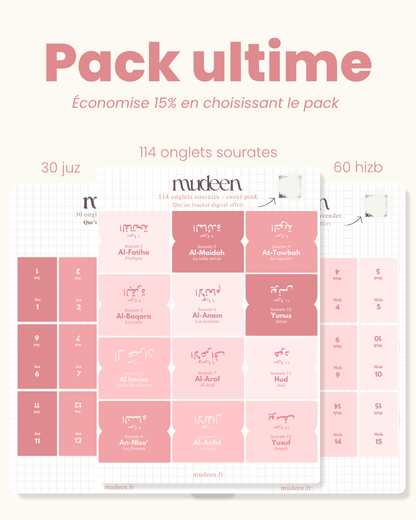 Sweet pink Qur'an tabs
