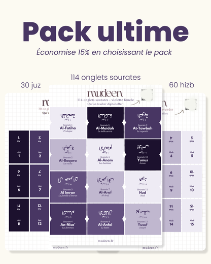 Dark purple Qur'an tabs