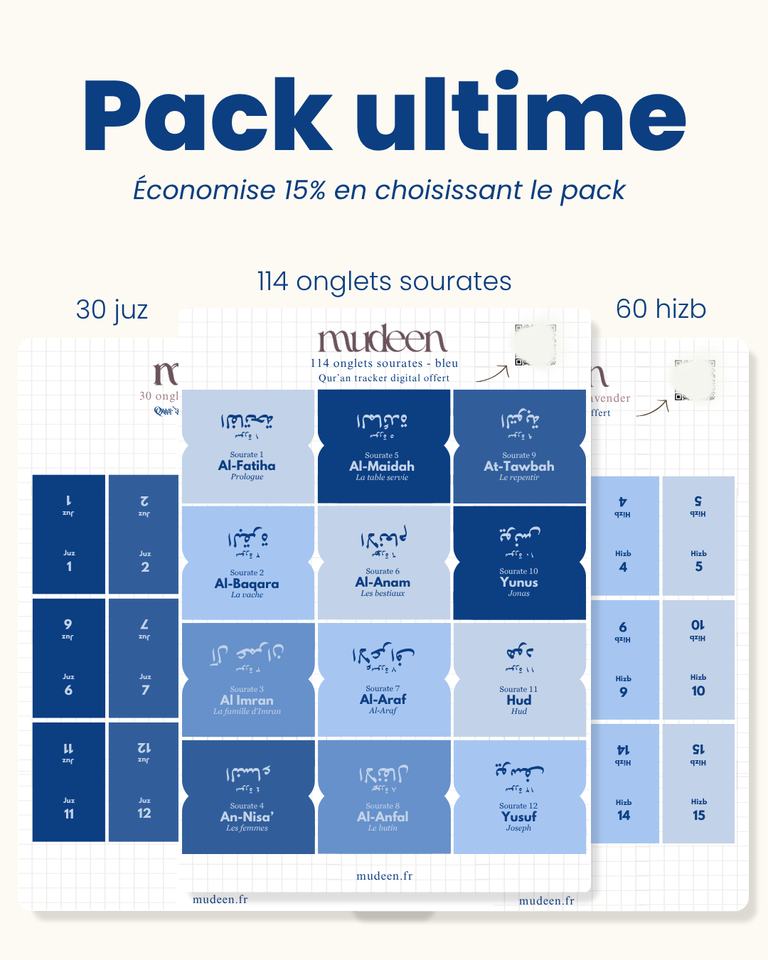 Blue Qur'an tabs