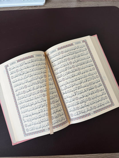 القرآن الكريم - حفص - Le Noble Coran (Hafs) en Arabe, Format Petit 14X20, (ROSE)
