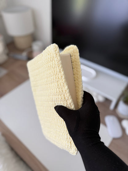 Protège mushaf en crochet jaune